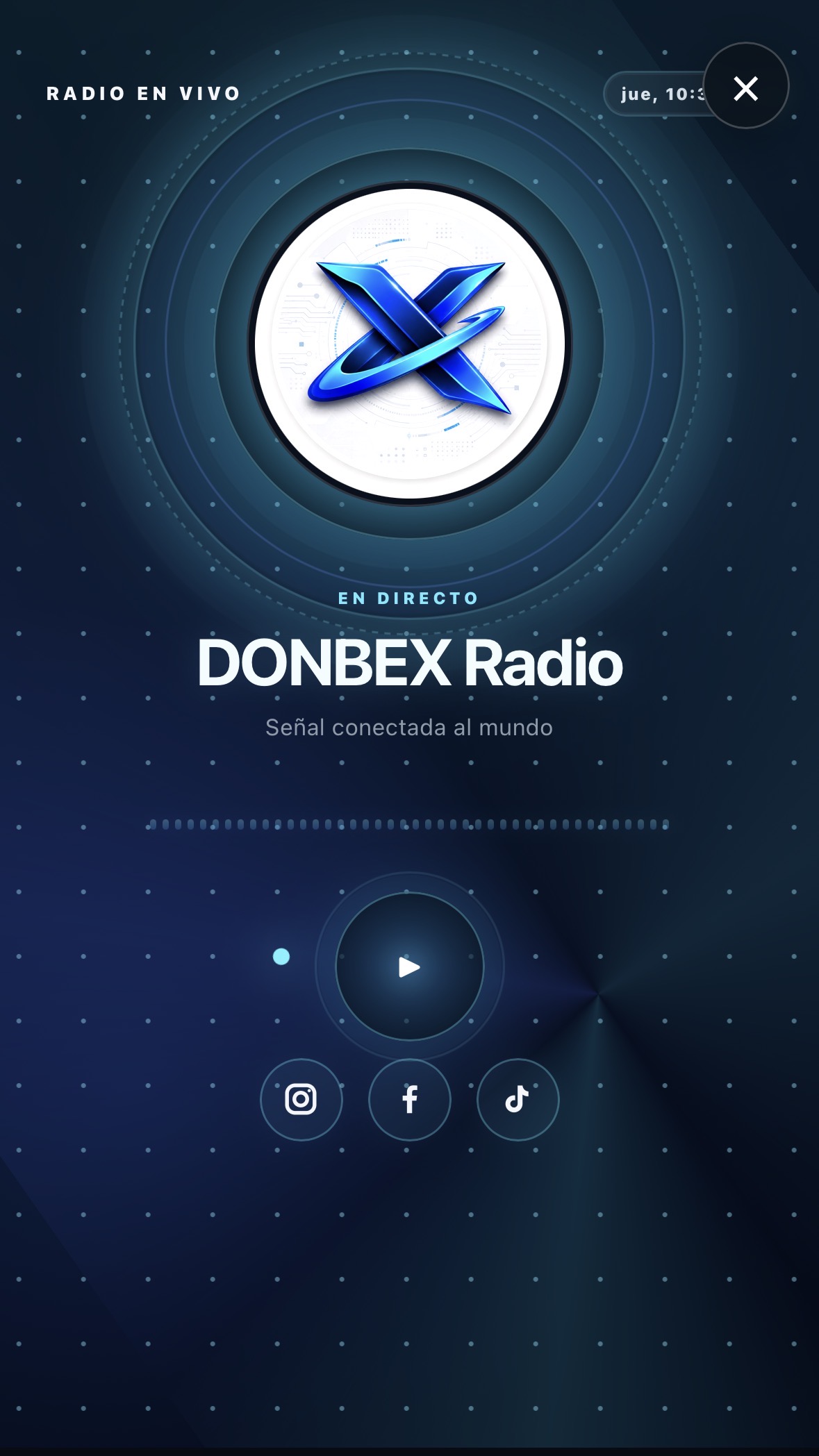 Ejemplo Orbit de Radio App