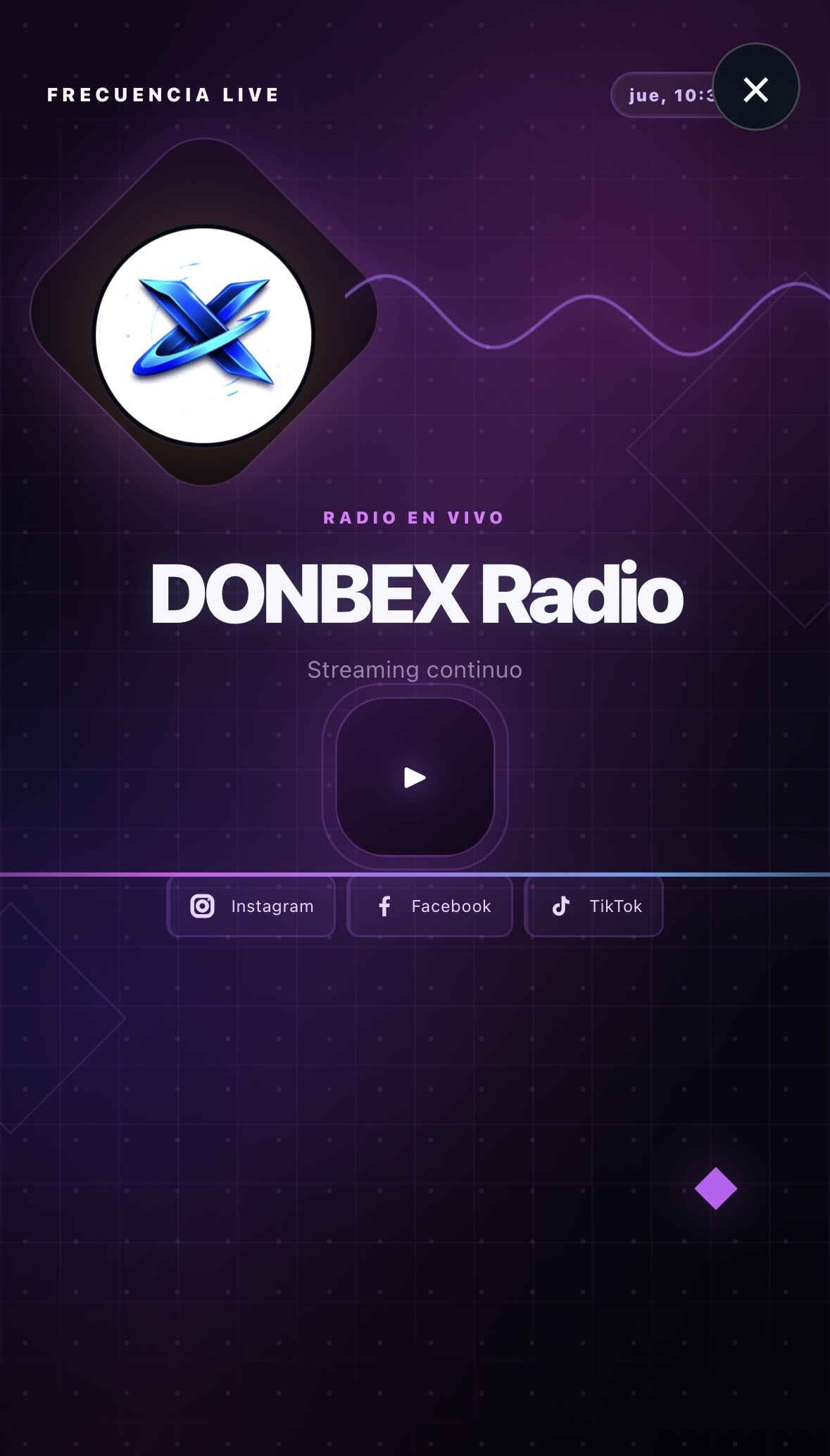 Ejemplo Pulse de Radio App